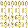 XIHIRCD 32 Pezzi Candele con Numeri di Compleanno da, Candeline con Numeri da 0 a 9 per Torta con un Supporto Sotto Ogni Candela con Numeri Dorati Candele con Numeri Universali per Torta