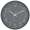 Foxtop Orologio da parete radiocomandato, 30 cm, silenzioso e silenzioso, grande quadrante analogico senza ticchettio, per cucina, soggiorno, bagno, segnale radio DCF, design moderno, bianco e grigio