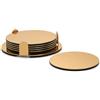 IKEA Glattis 503.430.05 - Set di 6 sottobicchieri con supporto, in ottone, 7,6 cm