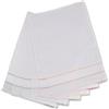Casatessile Set 6 Strofinacci Greta con Balza Aida - Bianco