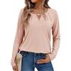 Gyabnw Maglia Manica Lunga Donna Tshirt Design Cavo T-Shirt Maglie Girocollo Donna Moda Bluse Camicia Top Casual