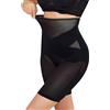 Vlazom Guaina Contenitiva Donna Vita Alta Pancia Piatta Intimo Modellante Snellente Senza Cuciture Anti-Frizione，Nero，3XL