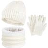 ZASFOU Bambini Cappello Invernale Sciarpa Guanti Set Microfibra Berretto Cappelli in Maglia Scaldacollo Guanto per 4 5 6 7 8 Anni Ragazzo Ragazza Regalo