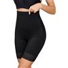 Vlazom Guaina Contenitiva Donna Senza Cuciture con Effetto Push Up Controllo Addominale Bordatura in Pizzo，Nero，S