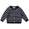 Stellou & friends Cardigan in 100% cotone, Strisce blu navy, 50-56