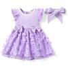 PATPAT Manica Corta Baby Girl Tulle Pom Pom Party Dress Abiti da Principessa