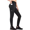 baleaf Pantaloni Ciclismo Donna Invernali Termici Leggings Caldi Foderati Impermeabile da Corsa Vita Alta con Cerniera Nero XXL