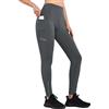 baleaf Pantaloni Ciclismo Donna Invernali Termici Leggings Caldi Foderati Impermeabile da Corsa Vita Alta con Cerniera Grigio S