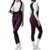 INBIKE Salopette Ciclismo Donna Invernale Pantaloni Bici da Strada con Fondello Pantaloni Ciclismo con Bretelle Antivento in Pile Salopette Bici Termico con Tasche Salopette MTB Antishock Riflettente