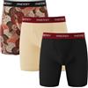 INNERSY Boxer da uomo a rete lunga, da uomo, con apertura, in morbido stile retrò, confezione da 3, Nero/giallo chiaro/modello, XL