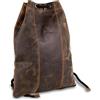 MATADOR Sacca da ginnastica da donna, in pelle, #SPARTA, elegante borsa sportiva da donna, in vera pelle, con coulisse, piccolo zaino da uomo, Braun Hunter, L, Classico