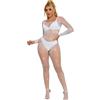 comeondear Bodystocking Donna Fishnet Intimo in Pizzo Donna Sexy Babydoll Calze Lingerie Body Bodysuits Donna(Bianco,L-XXL)