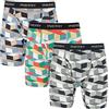 INNERSY Boxer da uomo a rete lunga, da uomo, con apertura, in morbido stile retrò, confezione da 3, Cubo colorato, L