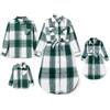 PATPAT Abito per la Famiglia in Classica Maglia a Quadretti per Ritratti di Famiglia (Camicia + Vestito), Outfit Madre e Figlia, Costume Mamma uguale, Fotografia, Viaggi, Feste e rituali familiari.