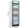 Vetrina Frigo Bibite Bianca 350 L, +1°C/+9°C, con Porta Battente e Canopy Pubblicitario