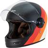 ORIGINE Casco Moto Integrale in Fibra di Vetro Stile Cafe Racer Omologato ECE con Visiera