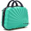 R.Leone Valigia da 1 pezzo Fino a Set 4 Trolley Rigido grande, medio, bagaglio a mano adatto Ryanair 55x40x20cm e beauty case 8 ruote in ABS 2092 (Verde Acqua, XS Beauty case)