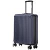 R.Leone Valigia Ryanair 55x40x20 cm Trolley Bagaglio a mano 4 Ruote Autonomo in ABS 2208 (Blu, S Bagaglio mano 55x40x20cm)