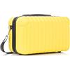 R.Leone Valigia Ryanair 40x20x25 cm Traccolla Bagaglio a mano Beauty Case in ABS 2208 (Giallo, XS Beauty case 40x20x25cm)