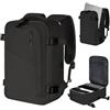 VOESLD Zaino 45x36x20 per Easyjet, Bagaglio a Mano Grigio Scuro, Porta PC Donna Uomo, Utilizzabile Come Sportivo e per il Tempo Libero