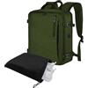 Leyrica Zaino da Viaggio per EasyJet 45x36x20 cm - Bagaglio a Mano Cabina Borsa, Zaino per Laptop, Daypack Casual, Università, Borsone per Viaggiare in Aereo (Verde)