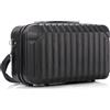 R.Leone Valigia Ryanair 40x20x25 cm Traccolla Bagaglio a mano Beauty Case in ABS 2208 (Nero, XS Beauty case 40x20x25cm)