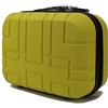 R.Leone Valigia da 1 pezzo Fino a Set 4 Trolley Rigido grande, medio, bagaglio a mano e beauty case 4 ruote in ABS 611 (XS Borsetta Beauty Case, Giallo)