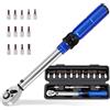 Guakiili Set di chiavi dinamometriche per bicicletta da 15 pezzi, 1/4 2-24 Nm, chiave a brugola a doppio senso, chiave a bussola preimpostata, Torque Wrench con custodia