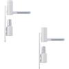 Gedotec - Cerniere di ristrutturazione per porte in acciaio massiccio, bianche, P50, 2 pezzi, per forare finestre e porte, cerniere per porta in legno e plastica con cuscinetti a sfera