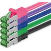 1aTTack.de Cat.7 Cavo di Rete 1,5m - 5 Colori Set 02-5 Pezzi - Ethernet LAN Cat.7 SFTP Spina RJ45 Cat6a 10 Gbit/s Compatibile con Cat5 Cat6 Cat6a Cat8 per Switch Router Modem Patchpanel
