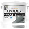 EPODEX Vernice per calcestruzzo 1K | Per Esterni su Cemento, Pareti e Pavimenti | Alta Copertura, Resistente a UV e Abrasione | Per Interni ed Esterni Senza Acqua Permanente | 1,1kg (7m² per 2 mani)