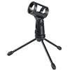 GATOR FRAMEWORKS - Supporto da Tavolo per Microfoni Wireless con Treppiede Pieghevole e Clip Universale (GFW-MIC-0251)
