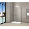 Aicait Box doccia in vetro temperato 8 mm Easyclean anticalcare Altezza 195 cm 140x90 cm