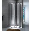 Yellowshop - Box Doccia Angolare 70 80 90 100 120 Cabina Bagno In Cristallo 6 MM Rettangolare Quadrato Curvo Serie Smart (Cristallo 6mm Trasparente, Cm 80 x 80 Curvo Semicircolare)