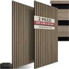 tectake® Set di 2 Pannelli Acustici Effetto Legno, 120 x 60 x 2,1 cm, Pannelli Fonoassorbenti Decorativi per Pareti, Pannello Fonoassorbente Soffitto, Pannello Murale, Design Moderno - Rovere Scuro