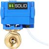 U.S. Solid 1/2" Valvola a sfera motorizzata Ottone Elettrovalvola, 9-24V AC/DC, 2 fili, ritorno automatico NC