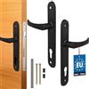 KOTARBAU® Maniglia per porta 90 mm sinistra destra per cilindro profilato, colore nero, maniglia per porta, maniglia per porta, maniglia per porta, maniglia per porta, maniglia per porta della