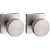 Kwikset Pismo Interior Passage Door Knob, Handle For Closet and Hallway Doors, Non-Locking Doorknob in Satin Nickel, with Microban Protection