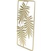 Wakects Foglie di Metallo Sculture da Parete Decorazione Rettangolo Dorato Stile Nordico Wall Art per Soggiorno Camera da Letto Sfondo,Resistente all'Usura,29.5x14.5cm
