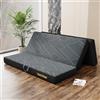 Vamcheer Materasso Pieghevole Extra Spessa - Materasso Matrimoniale 140x195 Spugna 15cm, Pouf Pieghevole per Ospiti, Sfoderabile e Lavabile per Viaggi, Campeggio, Letto