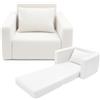 Odolplusz Kindersessel pieghevole | Poltrona per bambini Mini-Sessel Kinderstuhl Kuschelsessel | Mobili per bambini per cameretta | (Teddy Bianco)