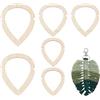 PH PandaHall 3 Dimensioni Foglia Macrame Taglio Stampi 6 pz Cornice in Legno Macrame Strumento per Appendere alla Parete in Macrame Lacrima Modello in Macrame per Artigianato Fai da Te Nappa