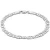 Tuscany Silver Bracciale da donna in argento sterling con catena Rambo Diamond Cut 120 19cm/7.5