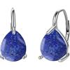 POPLYKE Orecchini a cerchio in argento Sterling 925 a goccia con opale a forma di goccia, per donne, regali di compleanno, mittelgroß, Argento sterling, Lapislazzuli