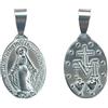 Vera Mentis Medaglia ciondolo Vergine Maria in acciaio inossidabile oro o argento - Offerta con catena - Fede, protezione e devozione - gioielli religiosi per donne e uomini, Unique, Acciaio inossidabile
