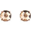 BRONZALLURE Orecchini Donna placcati Oro 18k - Orecchini a Bottoni Anallergici con Pietra Prisma Gem Champagne - Gioielli Made in Italy - Idea Regalo Compleanni, Anniversari, Festa Donna, Festa Mamma