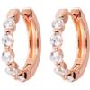 BRONZALLURE Orecchini Donna placcati Oro 18k - Orecchini a Cerchio Anallergici con Cubic Zirconia - Gioielli Made in Italy - Idea Regalo Compleanni, Anniversari, Festa Donna, Festa Mamma
