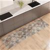 NARCISO Tappeto Cucina Antiscivolo Lavabile 100% Vinile Gommato Antimacchia, Passatoia Cucina Antiscivolo Lavabile, Tappeti Runner Disponibili in Varie Metrature (Flower Tiles Sabbia, 52x180cm)