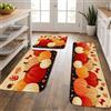 Generic Tappeti da cucina per pavimento con zucca autunnale, colorati, decorativi, imbottiti, comodi, lavabili, antiscivolo, per lavelli da cucina, lavanderia, bagno, 3 pezzi