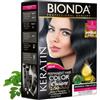 Bendida BIONDA Professional Colorazione Permanente in Crema 200ml | Confezione doppia | Cheratina e Moringa | colore ricco e lunga durata | copertura capelli bianchi 100% (2 Blu nero)